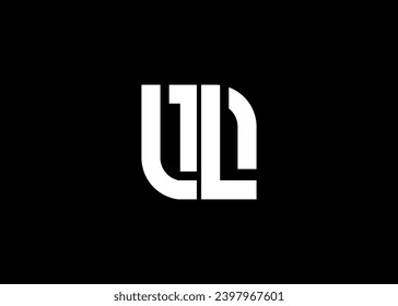Plantilla de vector de diseño de logotipo de carta monograma LL