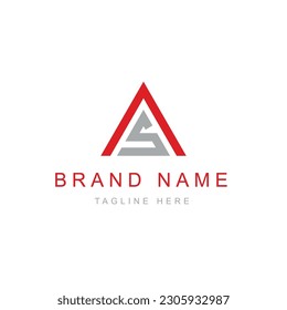 Monogram Letter AS Logo Design. Black and White Logo. Usable for Business Logos. Flat Vector Logo Design Template