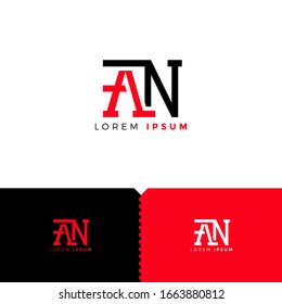 Monogram Letter AN logo design template elements for Company Group