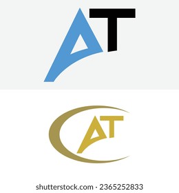 Monogram At Letter Logo Design Template Element