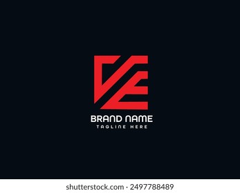 Monogram letter logo design template