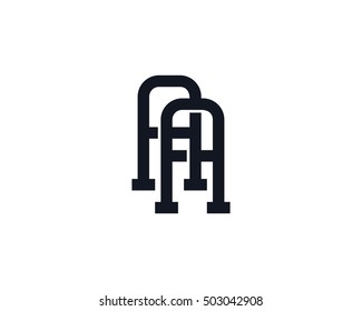 Monogram Letter A Logo Design Template