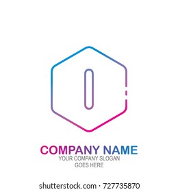 Monogram Letter I Logo Design. Usable as technology and electronics company logo