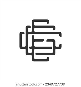 vector de diseño de logotipo de letra monográfica 
