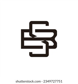 monogram letter logo design vector 
