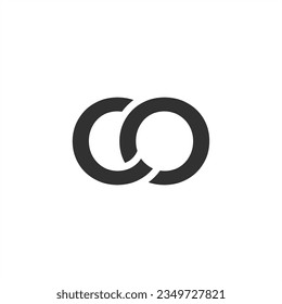 monogram letter logo design vector 