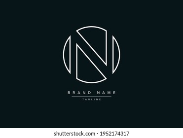Monogram letter logo icon NO or ON