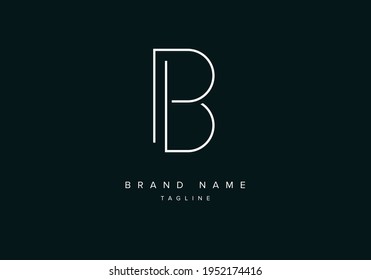 Monogram letter logo icon PB or BP