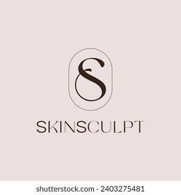 Monogram Letter Logo Luxury. Letter S, Fashion Beauty Logo Template, Cosmetic Logo Icon