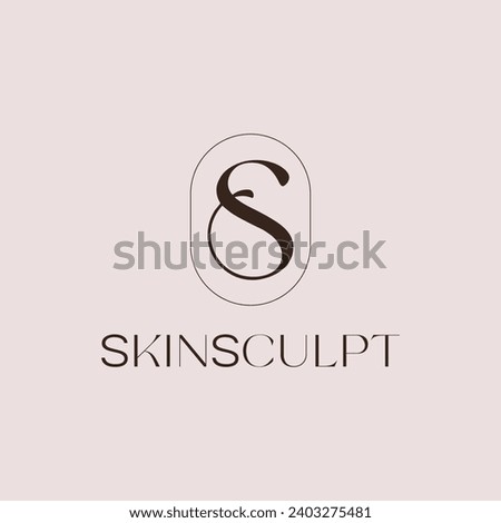 Monogram Letter Logo Luxury. Letter S, Fashion Beauty Logo Template, Cosmetic Logo Icon