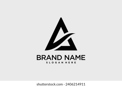 Monogram a letter logo vector for business icon design with creative idea