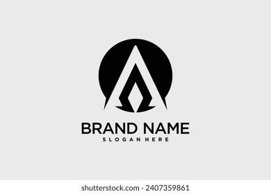 Monograma un vector de logotipo de letra para el diseño de iconos de negocios con idea creativa