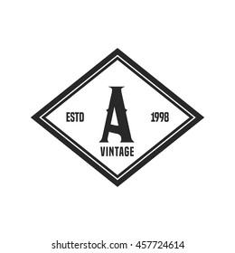 Monogram letter A logotype vector illustration