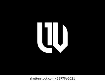 Monogram Letter LV Logo Design vector template.
