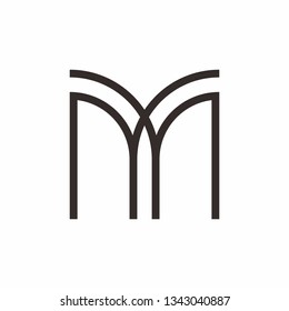 Monogram Letter M Business Company Vector Logo Design