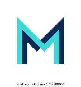 Monogram Letter M Business Company Vector Logo Design