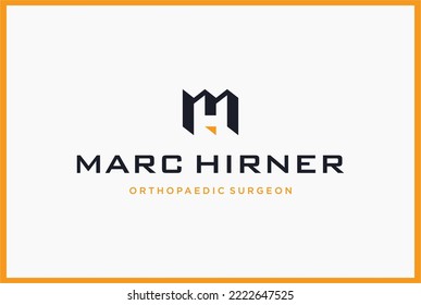 Logo-Design für Monogramm-Buchstaben M und H