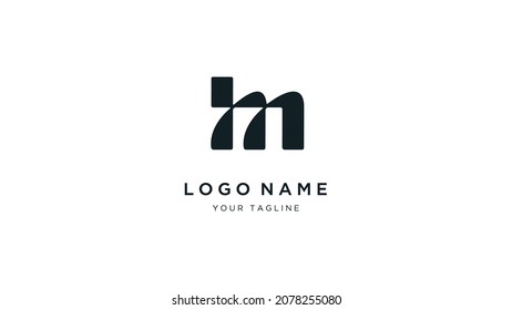 Monogram letter M logo design element