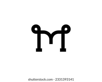 Monogramm-Buchstaben M Logo-Design