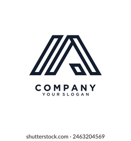 Monograma letra M logo diseño Vector concepto de idea única