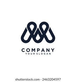 Monogram letter M logo design vector unique idea concept