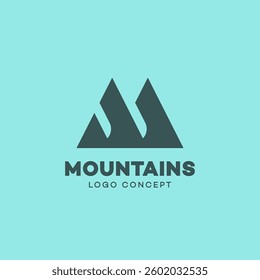 Monogram letter M, logo design template. Vector illustration.