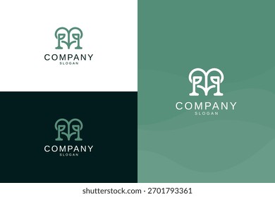Vector de Plantillas de diseño de logotipo de letra m de monograma