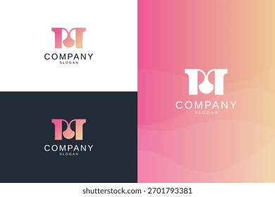 Vector de Plantillas de diseño de logotipo de letra m de monograma