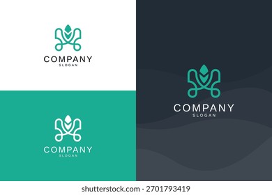 Vector de Plantillas de diseño de logotipo de letra m de monograma