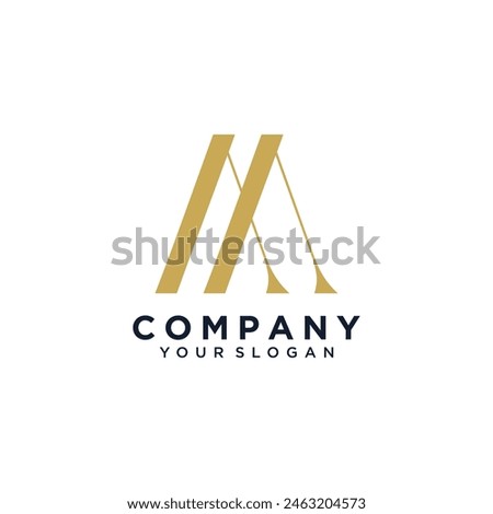 Monogram letter M logo design vector unique idea concept
