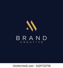 Monogram Letter M Logo Luxury With Thin Black Monogram Outline Contour. Modern Trendy Letter M Design Vector Illustration . Universal geometric symbol