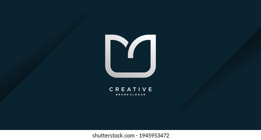 Logotipo de letra monograma M con moderno concepto creativo fresco para la parte inicial o la empresa Parte 16
