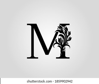 916 Victorian Ornamente Monograme Letter M Images, Stock Photos ...