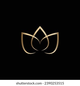 Monogram letter M and A shaped into lotus flower logo