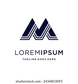 Monogram Letter M, Suitable for Logo Design Icons