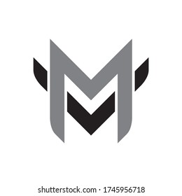 Monogram Letter M & V Business Company Vector Logo Design