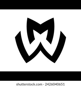 monogram letter "M" and "W" logo vector design. White background.