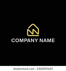monogram letter m and w for professional company logo