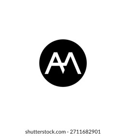 Monogram Letter AM or Letter MA logo concept vector icon