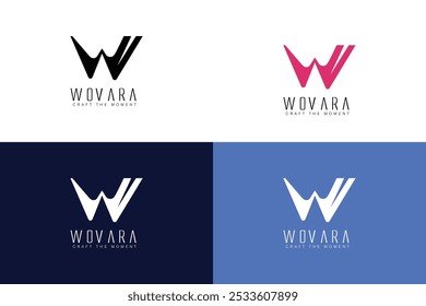 Diseño del logotipo de la marca de la letra del monograma que presenta la solución elegante y de Profesional de la marca de la letra 'W' para la identidad personal o empresarial