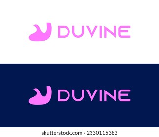 Monogram letter mark DV logo design vector
