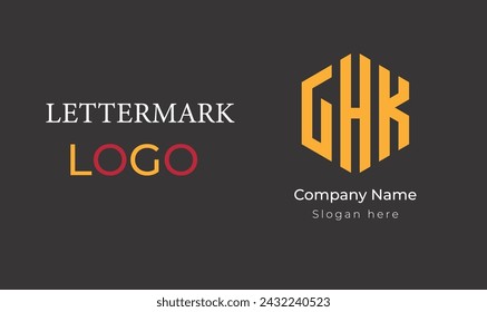 Monograma y letra marca Logo Diseño para empresa y marca en polígono circular y forma de placa 