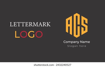 Monogram and Letter mark Logo Design for business and brand in circle polygon and badge shape 