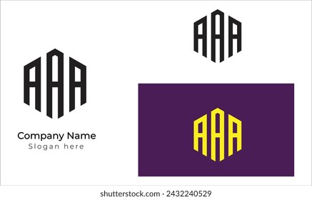Monogram and Letter mark Logo Design for business and brand in circle polygon and badge shape 