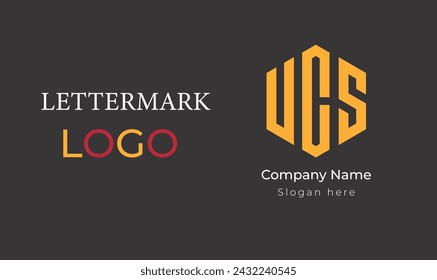 Monogram and Letter mark Logo Design for business and brand in circle polygon and badge shape 