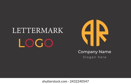 Monogram and Letter mark Logo Design for business and brand in circle polygon and badge shape 