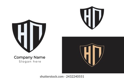 Monogram and Letter mark Logo Design for business and brand in circle polygon and badge shape 