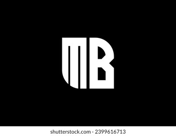 Monograma Carta MB Modelo de vector de diseño