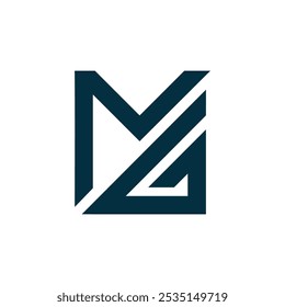 modelo do logotipo da letra de monograma MG
