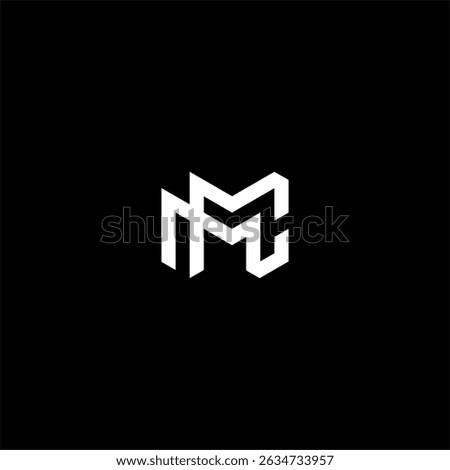 Monogram Letter MMC or MC logo concept vector icon